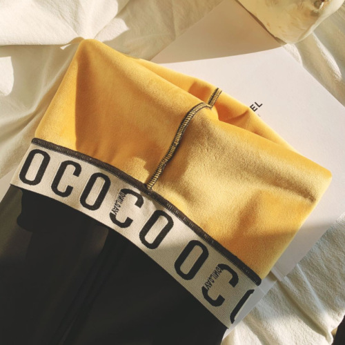 fairy cocoa penguin leather pants thickened fleece women‘s autumn and winter pu slimming outer wear warm leggings