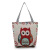 Korean Style New Canvas Bag Women's Shoulder Embroidery Cartoon Owl College Style Portable Crossbody Bag Environmental Protection Shopping Bag