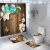 STAR MAT Landscape Series Four-Piece Floor Mat Shower Curtain Waterproof Three-Piece Floor Mat Bathroom Curtain