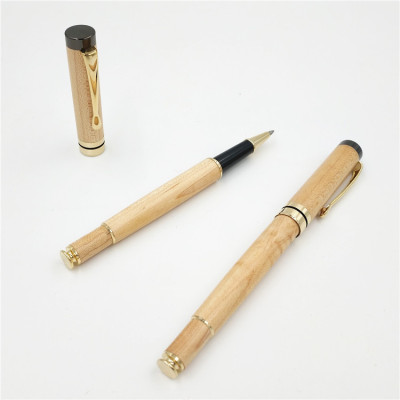 Maple Signature Pen Boutique New Craft Gift Pen Environmental Protection Wooden Pen Lettering Customization for Leaders