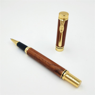 Creative Vintage Rosewood Signature Pen Boutique High-End Roller Pen Neutral Gift Pen in Stock Wholesale