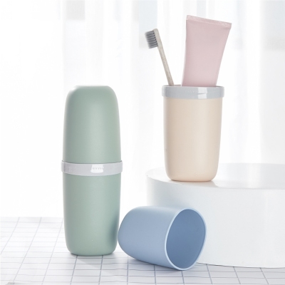 L40-LS050 Simple Portable Cup Travel Mouthwash Toothbrush Case Portable Gargle Cup Teeth Brushing Cup