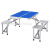 Outdoor Folding Table Barbecue Table Aluminum Alloy round Picnic Table Portable One-Piece Table Folding Table and Chair