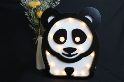 MDF (Medium Density Fiberboard) Board Panda Cartoon Decorative Modeling Light Customized Led Beautiful and Cute