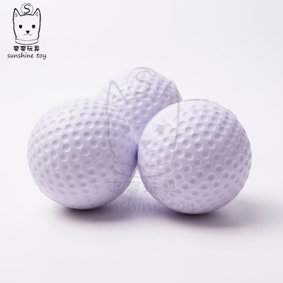 Batch Delivery 42mm White Golf Pu Ball Sponge Foaming Grip Practice Toy Pressure Ball Custom Printed Logo