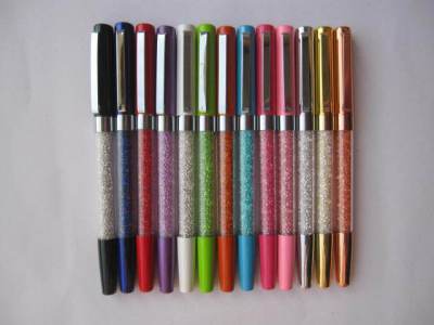 New Big Diamond Pen Metal Neutral Signature Ball Pen Crystal Diamond Capacitor Student Promotion Advertising Marker