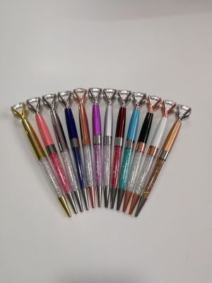 Factory Direct Sales Big Diamond Pen Crystal Pen Business Office Advertising Gift Pen Creative Rotary Metal Ball Point Pen