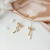 Sterling Silver Needle New Temperament Long Bow Tie Tassel Stud Earrings Fashion Eardrops Earrings