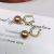 Fashion Exquisite Special-Interest Design Stud Earrings French Retro Metal Ear Ring Pearl Earrings Hong Kong Style Earrings Simple All-Match