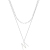 Double-Layer M Letter Titanium Ornament Necklace Twin Multi-Layer Light Luxury Clavicle Chain High-Grade Simple Dignified Pendant