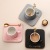 European Entry Lux Gold-Painted Coffee Cup Home Breakfast Milk Cup Office Afternoon Tea Cup and Saucer Logo Customization