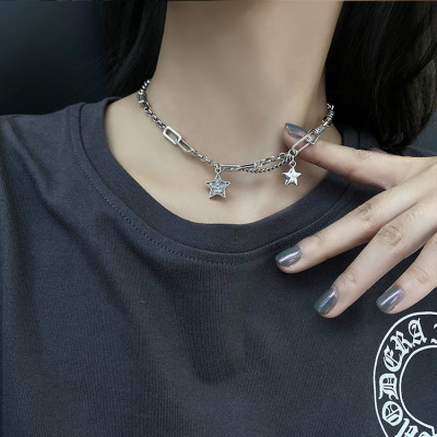 Thick Chain XINGX Necklace Female Popular Net Red Ins Simple Hip Hop Temperamental Cold Style Clavicle Chain Does Not Fade