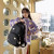 New Fashion Nylon Backpack Girl Cute Badge Partysu Backpack Waterproof High School Student Schoolbag Tide