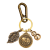Brass Overnight Fortune Calabash Keychain Pendant Car Key Ring Money Drawing and Luck Changing Hanging Ornament NAFU Character Zodiac Coin