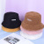 Hat Women's Autumn and Winter Plush Korean Version Sweet Cute AllMatch Letters Solid Color Lambswool Bucket Hat Tide