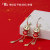 Chinese Style New Sterling Silver Needle Zodiac Fortune Cattle Earrings Coin Auspicious New Year Earrings Long Female Earrings