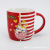 Factory Direct Sales Russian Valentine's Day Ceramic Cup Red Handle Customizable Mug