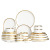 Nordic Golden Trim Matte White Household Daily Use Noodle Bowl Plate Dish Soup Spoon Set Creative Tableware Wholesale