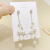 Korean New Zircon Stud Earrings for Women Long Pearl Tassel Earrings Temperament Net Red Wind Same Style Eardrop Earring Wholesale