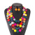 Bohemian Ethnic Style Tassel Necklace Set Colorful Wooden Necklace African Style Necklace Sweater Chain