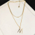 Double-Layer M Letter Titanium Ornament Necklace Twin Multi-Layer Light Luxury Clavicle Chain High-Grade Simple Dignified Pendant