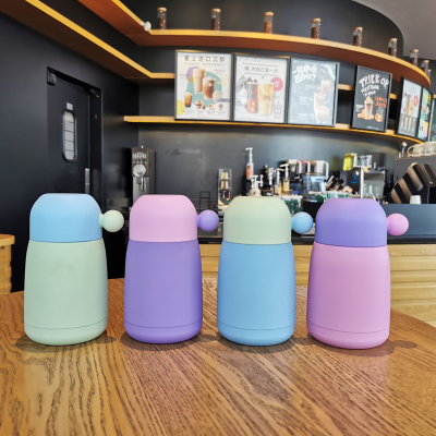 Bottle for Children Stainless Steel 304 Vacuum Cup Xiaoqiao Cup Fashion Macaron Color Cup Lid