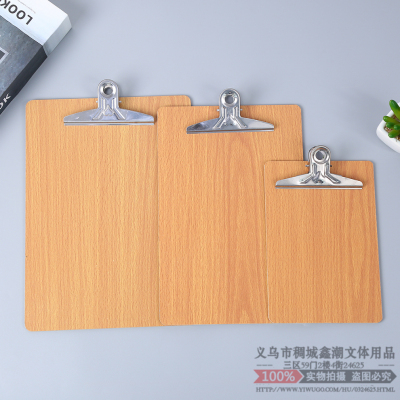 Clip with Wooden Board Hotel Menu Clip 16 K32k Tablet Clip Menu Board Folder Copy Board Folder Writing Pad