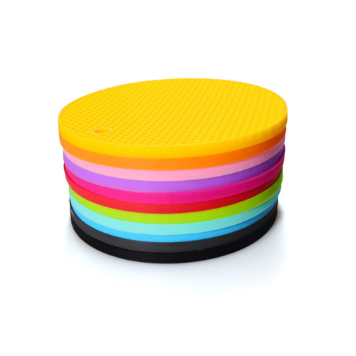 60g round honeycomb silicone insulation placemat kitchen non-slip waterproof plate mat anti-scald sand pot mat