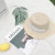 Every Night Zhixian Same Raffia Hat Women's Summer Sun Shade Outing Flat-Top Cap Seaside Frayed Lace-up Sun Protection Hat