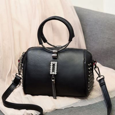 Women's Shoulder Bag New Modern Simple Black Bag Schoolgirl Bag Women's Handbag Fashion Bag in Stock Wholesale