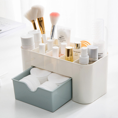 Plastic Desktop Makeup Box with a Small Drawer Storage Box Household Multi-Function Jewelry Box Storage Box T