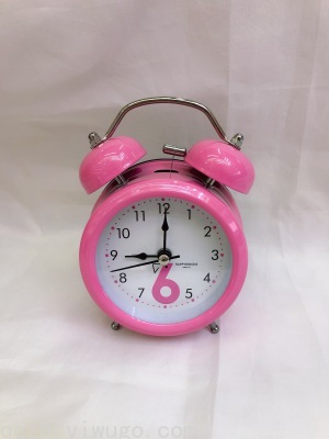 3-Inch Metal Digital Cartoon Bell Alarm Clock Children's Study Clock Multifunctional Fashion Pendulum Clock