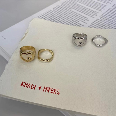 Ring Special-Interest Design Cold Wind Irregular Metal All-Match Couple Index Finger Ring Female