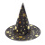 New Halloween Witch Hat Gold Leaf Bright Cloth Witch Hat Stage Performance Easter Makeup Ball Props