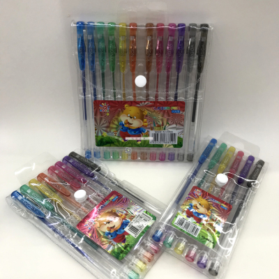 Color Gel Pen Flash Pen 6 Colors 8 Colors 12 Colors Flip Hard Pp Box XINGDA PASTEL COLOR PEN