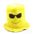 Halloween Ball Party Performance Props Cartoon Cute Expression Package Yellow Magic Hat Fedora Hat High Smoke Pipe Cap