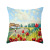 Cross-Border New Arrival American Country Oil Painting Landscape Pillow Cover Sofa Cushion Car and Office Throw Pillowcase Wholesale