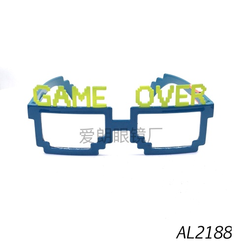 Creative Fun Letters Funny Sand Sculpture Game over Decoration Ball friends Party Glasses 