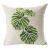 Wish Amazon Hot Household Supplies Linen Printing Green Tropical Plant Pillow Car Cushion Pillow Customization