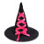 Halloween Dance Supplies Party Gathering Props Witch Hat Wizard Hat Ribbon Flannel Witch Hat Multicolor