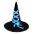 Halloween Dance Supplies Party Gathering Props Witch Hat Wizard Hat Ribbon Flannel Witch Hat Multicolor