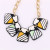 European and American Fashion Resin Necklace Geometric Square String Alloy Clavicle Chain Fashion Sweater Chain