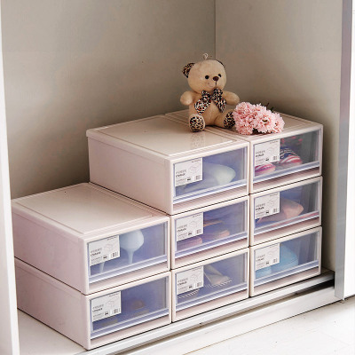 2020 Combination Stackable Transparent Plastic Drawer Storage Box Storage Box Clothing Shoes Quilt Storage Cabinet
