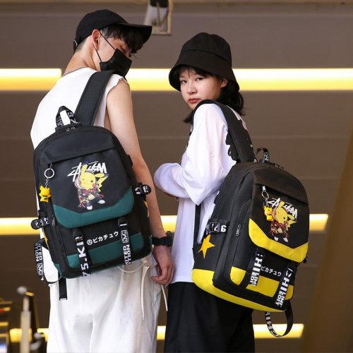 Cross-Border Amazon Cartoon Korean Backpack Men‘s USB Backpack Travel Large Capacity Computer Student Schoolbag