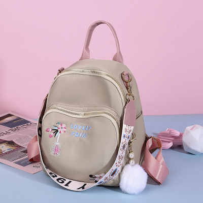 Factory Wholesale New 2020 Fashion Versatile Multi-Functional Backpack Trendy Women's Backpack Simple Shoulder Crossbody Bag