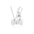 AliExpress Cross-Border Hot Best Friends Two-Flap Stitching Pet Dog Bone Necklace Pendant