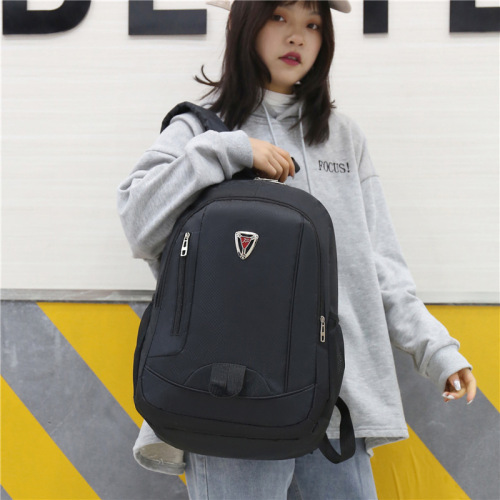 Cross-Border Men‘s Backpack Female Student Schoolbag Computer Bag Custom Logo Large Capacity Simple Fashion Travel Backpack