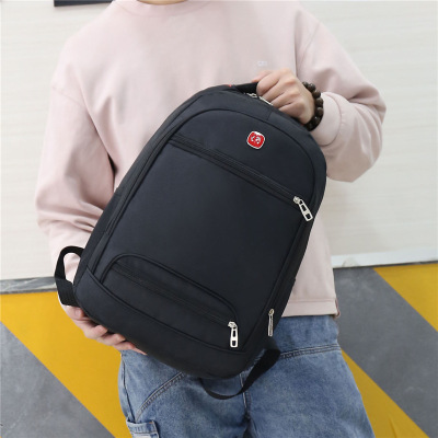 Men's Backpack Schoolbag High School Student Schoolbag Anti-Theft Multifunctional Backpack Business Backpack Custom Factory Direct Sales