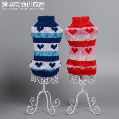 Pet Clothing Wholesale Navy Blue Sky Blue Turtleneck Sweater Fashion 2015 Wenzhou Factory Direct Sales Support Wholesale