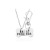 AliExpress Cross-Border Hot Best Friends Two-Flap Stitching Pet Dog Bone Necklace Pendant